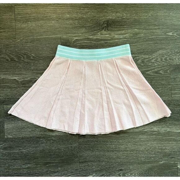 NWT LoveShackFancy Pink & Blue Roz Knit Mini Skirt Size Small $275 MSRP - Picture 3 of 7